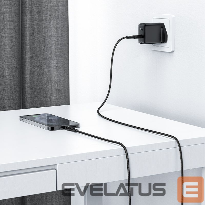 Kaabel Acefast Acefast C4-01 Lightning - USB-C PD cable 30W 3A 480Mb/s 1.8m - black