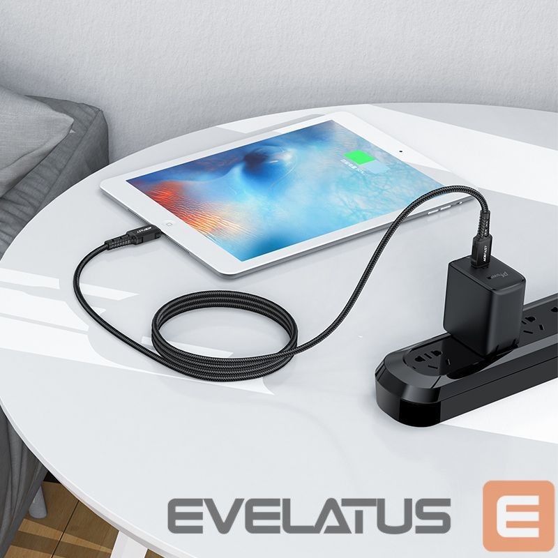 Kaabel Acefast Acefast C4-01 Lightning - USB-C PD cable 30W 3A 480Mb/s 1.8m - black