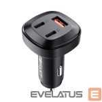 Adaptrid Acefast  Acefast car charger 66W 2x USB Type C / USB, PPS, Power Delivery, Quick Charge 4.0, AFC, FCP, SCP black (B3 black) 