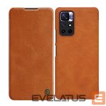 Tagakaaned Nillkin  Nillkin Qin Case Case for Xiaomi Redmi Note 11T 5G / Note 11S 5G / Note 11 5G (China) / Poco M4 Pro 5G Camera Cover Holster Cover Flip Case Brown 