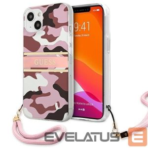 Tagakaaned Guess  Guess GUHCP13SKCABPI iPhone 13 mini 5.4" pink/pink hardcase Camo Strap Collection 