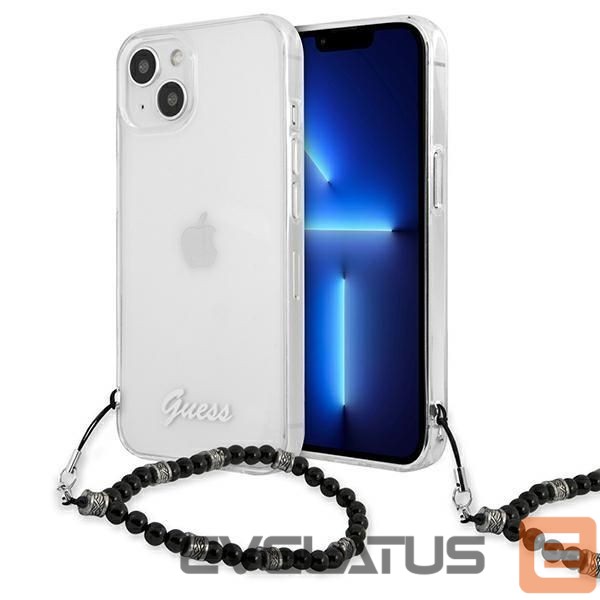 Tagakaaned Guess Guess GUHCP13SKPSBK iPhone 13 mini 5.4" Transparent hardcase Black Pearl