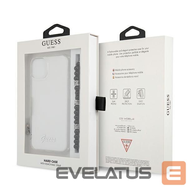 Tagakaaned Guess Guess GUHCP13SKPSBK iPhone 13 mini 5.4" Transparent hardcase Black Pearl
