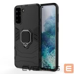 Tagakaaned Hurtel  Ring Armor tough hybrid case cover + magnetic holder for Samsung Galaxy S22 + (S22 Plus) black 