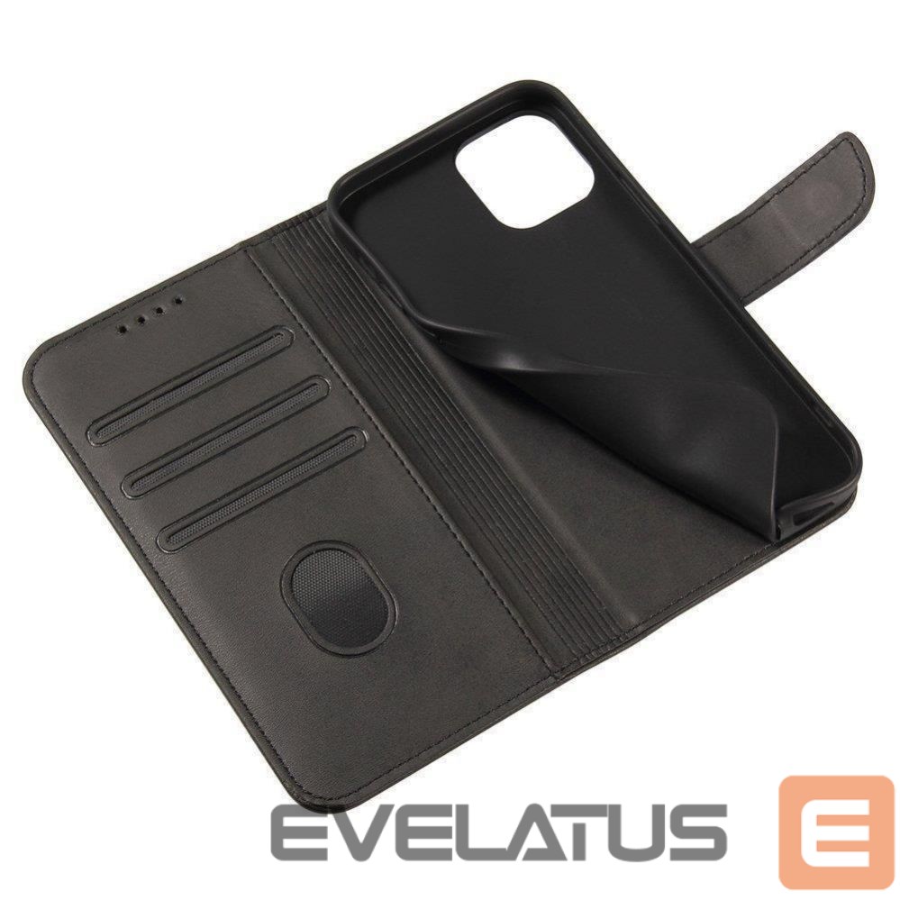 Tagakaaned Hurtel Magnet Case elegant case cover cover with a flap and stand function OnePlus Nord N200 5G black