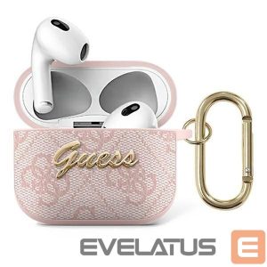 Tagakaaned Guess  Guess GUA34GSMP AirPods 3 cover różowy/pink 4G Script Metal Collection
