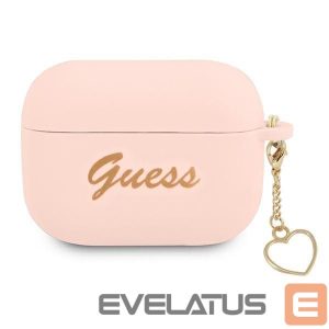 Tagakaaned Guess  Guess GUAPLSCHSP AirPods Pro cover pink/pink Silicone Charm Heart Collection 