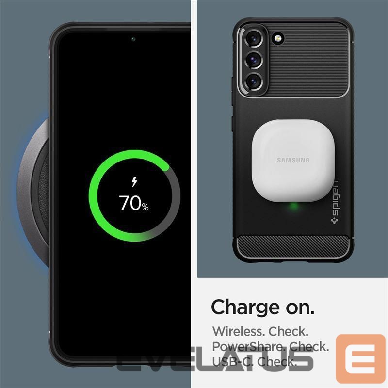 Tagakaaned Spigen Spigen Rugged Armor Case for Samsung Galaxy S22 - Matte Black