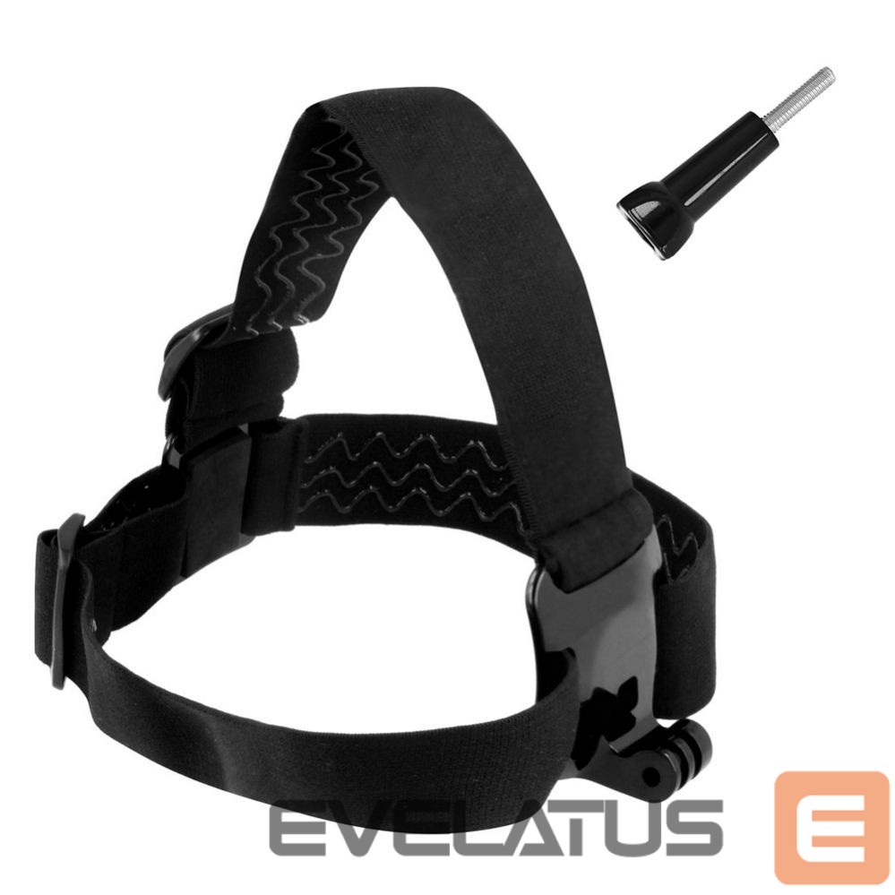 Muu telefoni lisavarustus Hurtel Headband for GoPro, DJI Osmo Action, EKEN, SJCam, Insta360 action cameras + long mounting screw black
