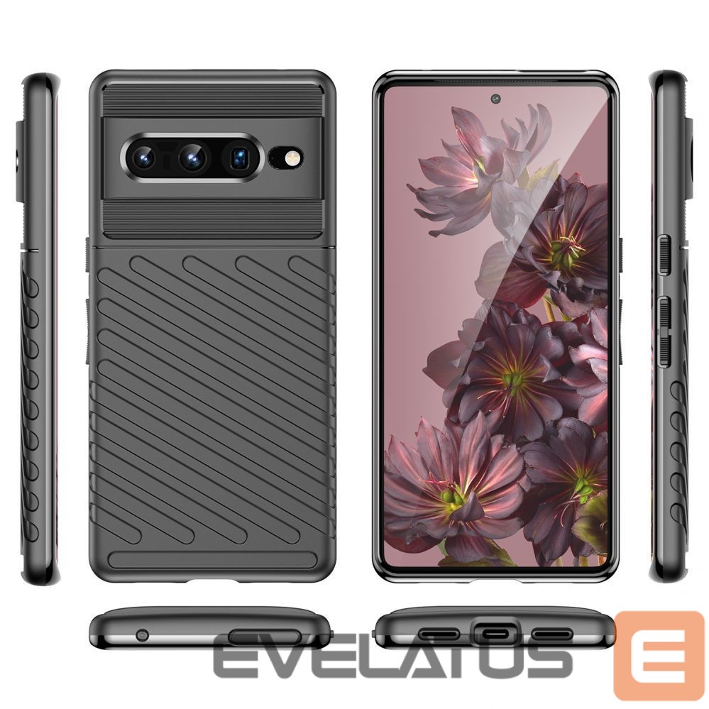 Tagakaaned Hurtel Thunder Case flexible armored cover for Google Pixel 7 Pro black