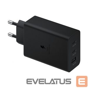 Adaptrid Samsung  Samsung charger 2x USB Type C / USB PPS, Power Delivery PD 65W, QC 3.0, AFC, FCP black (EP-T6530NBEGEU)
