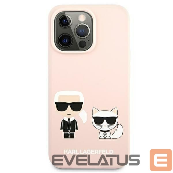 Tagakaaned Karl Lagerfeld Karl Lagerfeld Silicone Ikonik Karl&Choupette MagSafe Case for iPhone 13 Pro Max - Light Pink