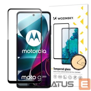 Kaitseklaasid Hurtel  Wozinsky Full Glue Tempered Glass Motorola Moto G200 5G 9H Full Screen Tempered Glass with Black Frame 