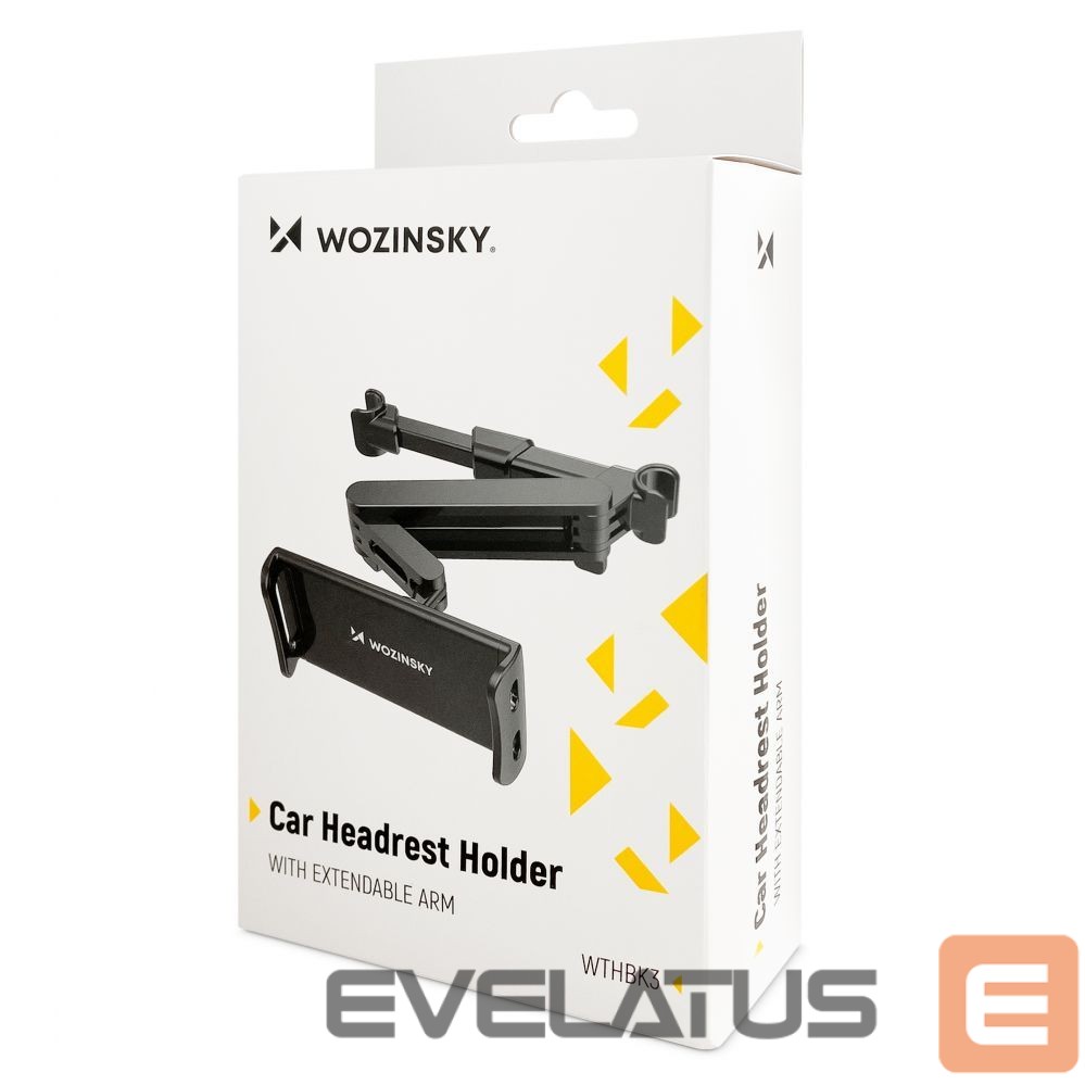 Automaatne hoidja Wozinsky Wozinsky Adjustable Headrest Holder for Tablet or Phone Black (WTHBK3)