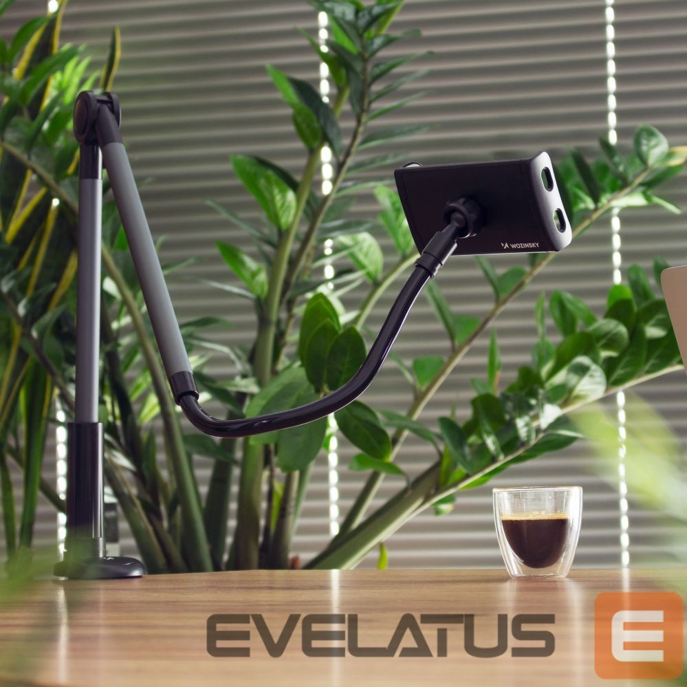 Automaatne hoidja Wozinsky Wozinsky Long Flexible Phone and Tablet Holder Black (WTHBK5)