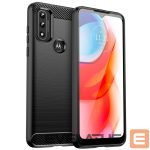Tagakaaned Hurtel  Carbon Case Flexible Cover Sleeve Motorola Moto G Play 2022 black 