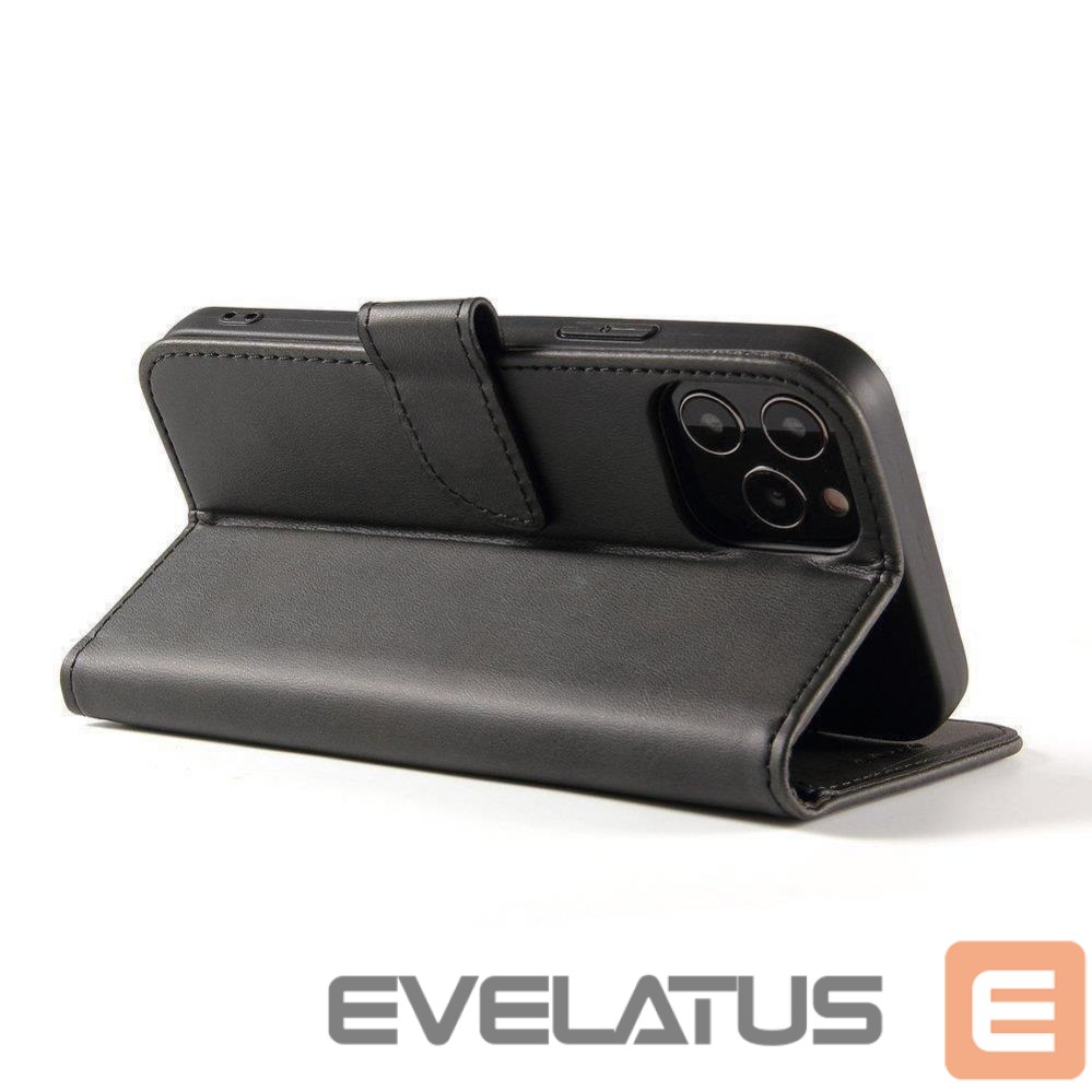 Tagakaaned Hurtel Magnet Case elegant case case cover with a flap and stand function for Motorola Moto E32 black
