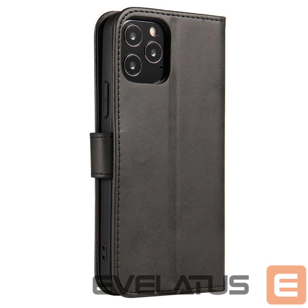 Tagakaaned Hurtel Magnet Case elegant case case cover with a flap and stand function for Motorola Moto E32 black