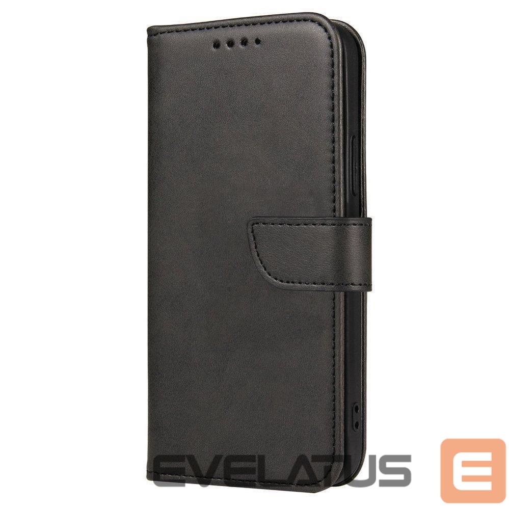 Tagakaaned Hurtel Magnet Case elegant case case cover with a flap and stand function for Motorola Moto E32 black