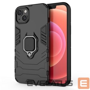 Tagakaaned Hurtel  Ring Armor case for iPhone 14 armored cover magnetic holder ring black 
