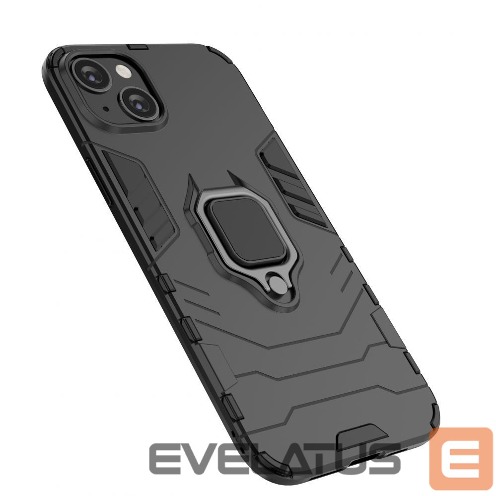 Tagakaaned Hurtel Ring Armor case for iPhone 14 Pro armored cover magnetic holder ring black