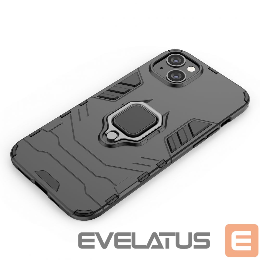 Tagakaaned Hurtel Ring Armor case for iPhone 14 Pro armored cover magnetic holder ring black