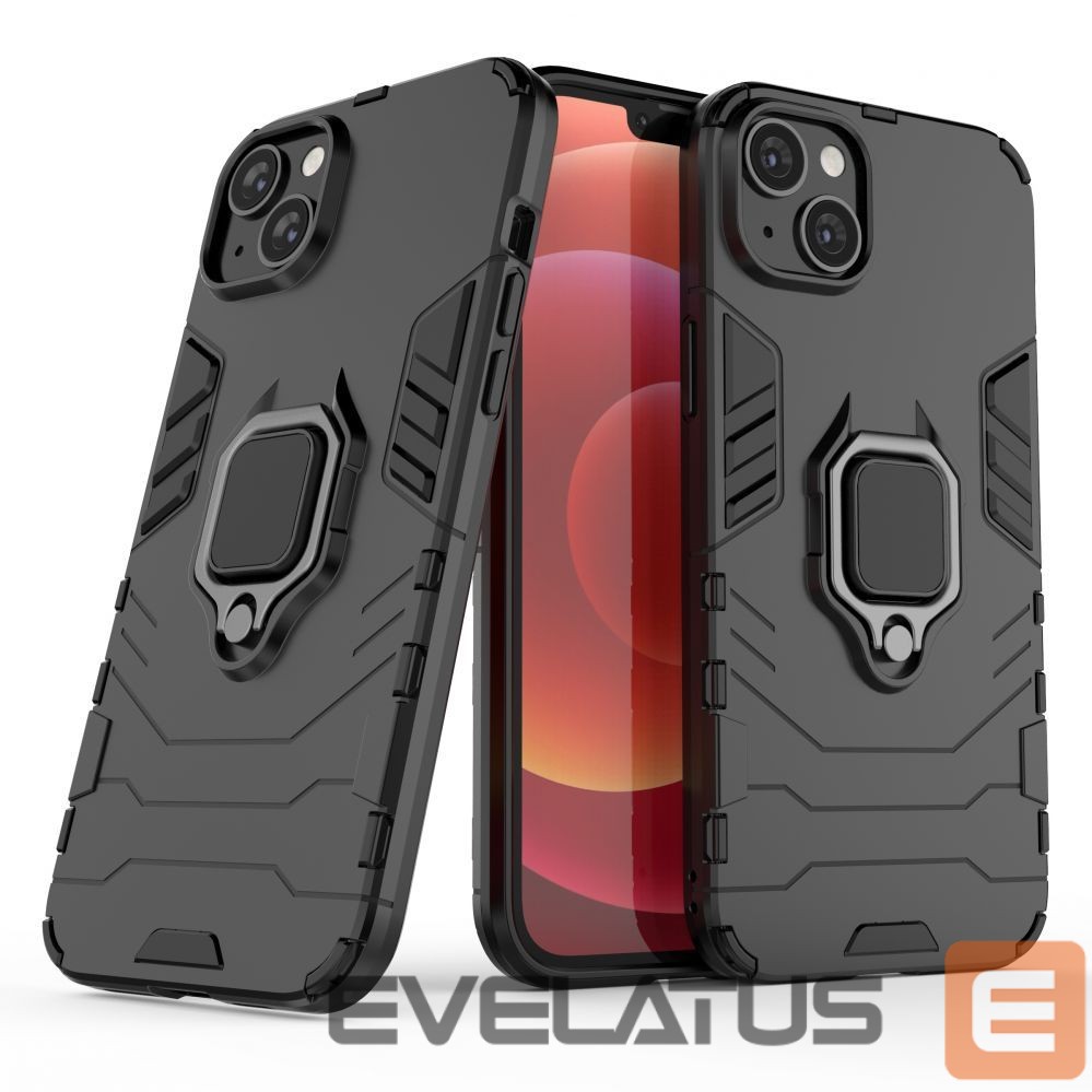 Tagakaaned Hurtel Ring Armor case for iPhone 14 Pro armored cover magnetic holder ring black