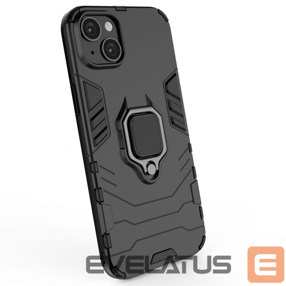 Tagakaaned Hurtel Ring Armor case for iPhone 14 Pro armored cover magnetic holder ring black