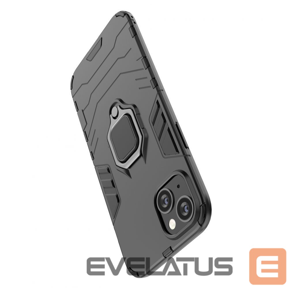 Tagakaaned Hurtel Ring Armor case for iPhone 14 Pro armored cover magnetic holder ring black