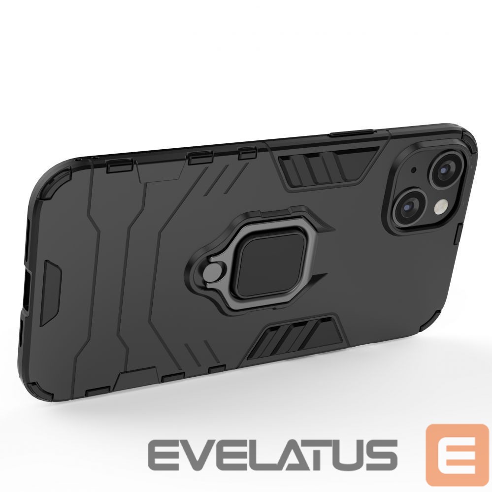 Tagakaaned Hurtel Ring Armor case for iPhone 14 Pro armored cover magnetic holder ring black