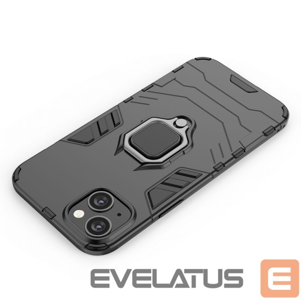 Tagakaaned Hurtel Ring Armor case for iPhone 14 Pro armored cover magnetic holder ring black