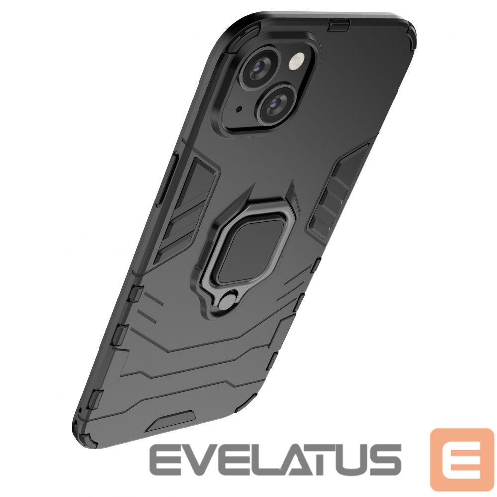 Tagakaaned Hurtel Ring Armor case for iPhone 14 Pro armored cover magnetic holder ring black