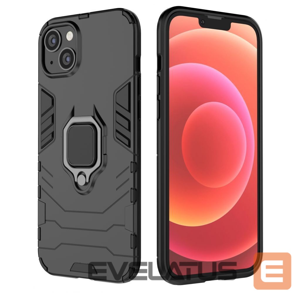 Tagakaaned Hurtel Ring Armor case for iPhone 14 Pro armored cover magnetic holder ring black
