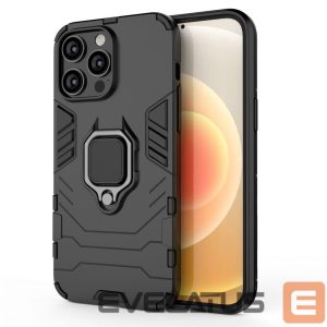 Tagakaaned Hurtel  Ring Armor case for iPhone 14 Pro Max armored cover magnetic holder ring black 