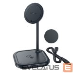 Adaptrid Acefast  Acefast 15W Qi Wireless Charger for iPhone (with MagSafe) and Apple AirPods Stand Holder Magnetic Holder Gray (E6 gray) 