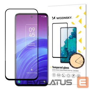 Tagakaaned Wozinsky  Wozinsky super tough Full Glue Full Glue Full Screen Tempered Glass with Case Friendly TCL 20L Black Frame 