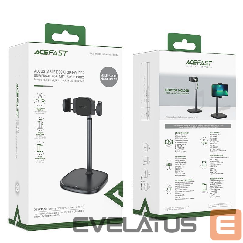 Automaatne hoidja Acefast Acefast stand stand telescopic phone holder black (E12)