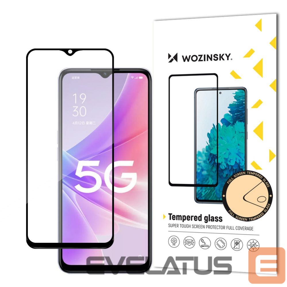 Tagakaaned Wozinsky Wozinsky Super Durable Full Glue Tempered Glass Full Screen With Frame Case Friendly Realme Narzo 50 Black