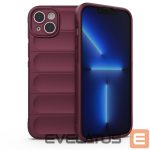 Tagakaaned Hurtel  Magic Shield Case case for iPhone 14 Plus elastic armored case in burgundy 