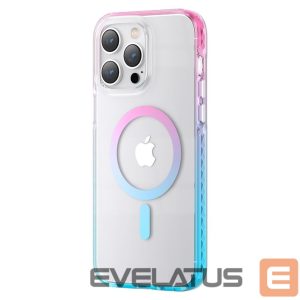 Tagakaaned Kingxbar  Kingxbar PQY Ice Crystal Series magnetic case for iPhone 14 Pro MagSafe pink and blue 