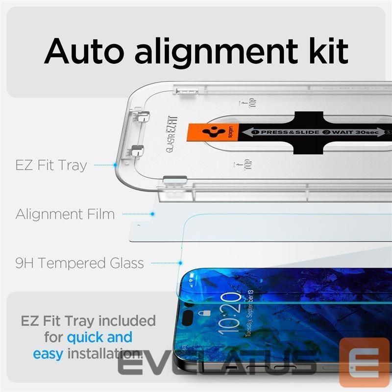 Kaitseklaasid Spigen Spigen Glas.tR EZ Fit Tempered Glass for iPhone 14 Pro Max - 2 pcs.