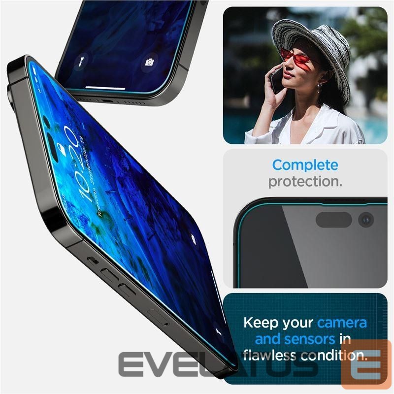 Kaitseklaasid Spigen Spigen Glas.tR EZ Fit tempered glass for iPhone 14 Pro - 2 pcs.