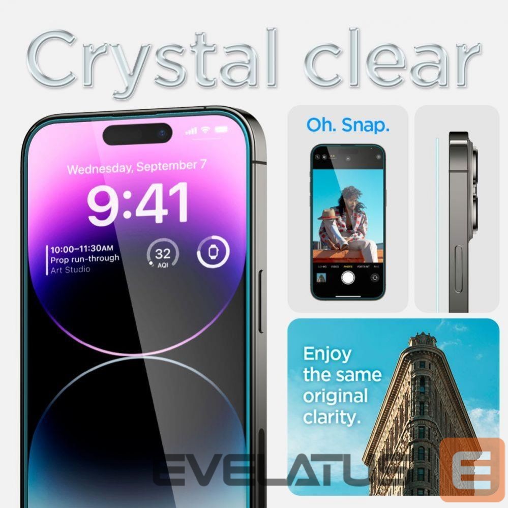 Kaitseklaasid Spigen Spigen Glas.tR EZ Fit tempered glass for iPhone 14 Pro - 2 pcs.