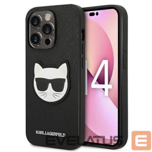 Tagakaaned Karl Lagerfeld  Karl Lagerfeld KLHCP14XSAPCHK iPhone 14 Pro Max 6,7" hardcase czarny/black Saffiano Choupette Head Patch 