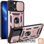 Tagakaaned Hurtel - Hybrid Armor Camshield case for iPhone 13 Pro Max armored case with camera cover pink 