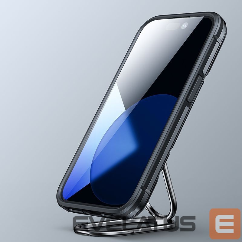 Tagakaaned Joyroom Joyroom Dual Hinge case for iPhone 14 armored case with a stand and a ring holder black