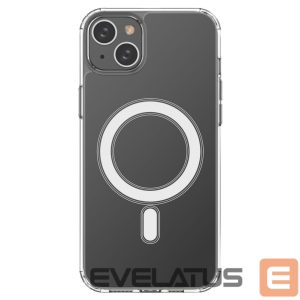 Tagakaaned Hurtel - Clear Magnetic Case with MagSafe for iPhone 14 Plus with silver ring - transparent 