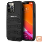 Tagakaaned Mercedes-Benz  AMG AMHCP14LGSEBK iPhone 14 Pro 6.1 "black / black hardcase Leather Debossed Lines 