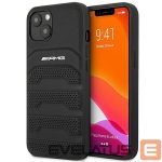 Tagakaaned Mercedes-Benz  AMG AMHCP14MGSEBK iPhone 14 Plus 6,7 "black / black hardcase Leather Debossed Lines 