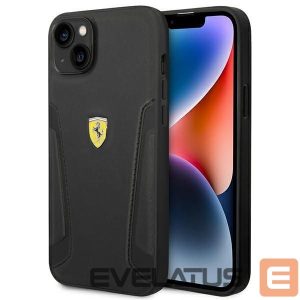 Tagakaaned Ferrari  Ferrari FEHCP14MRBUK iPhone 14 Plus 6.7" black/black hardcase Leather Stamp Sides